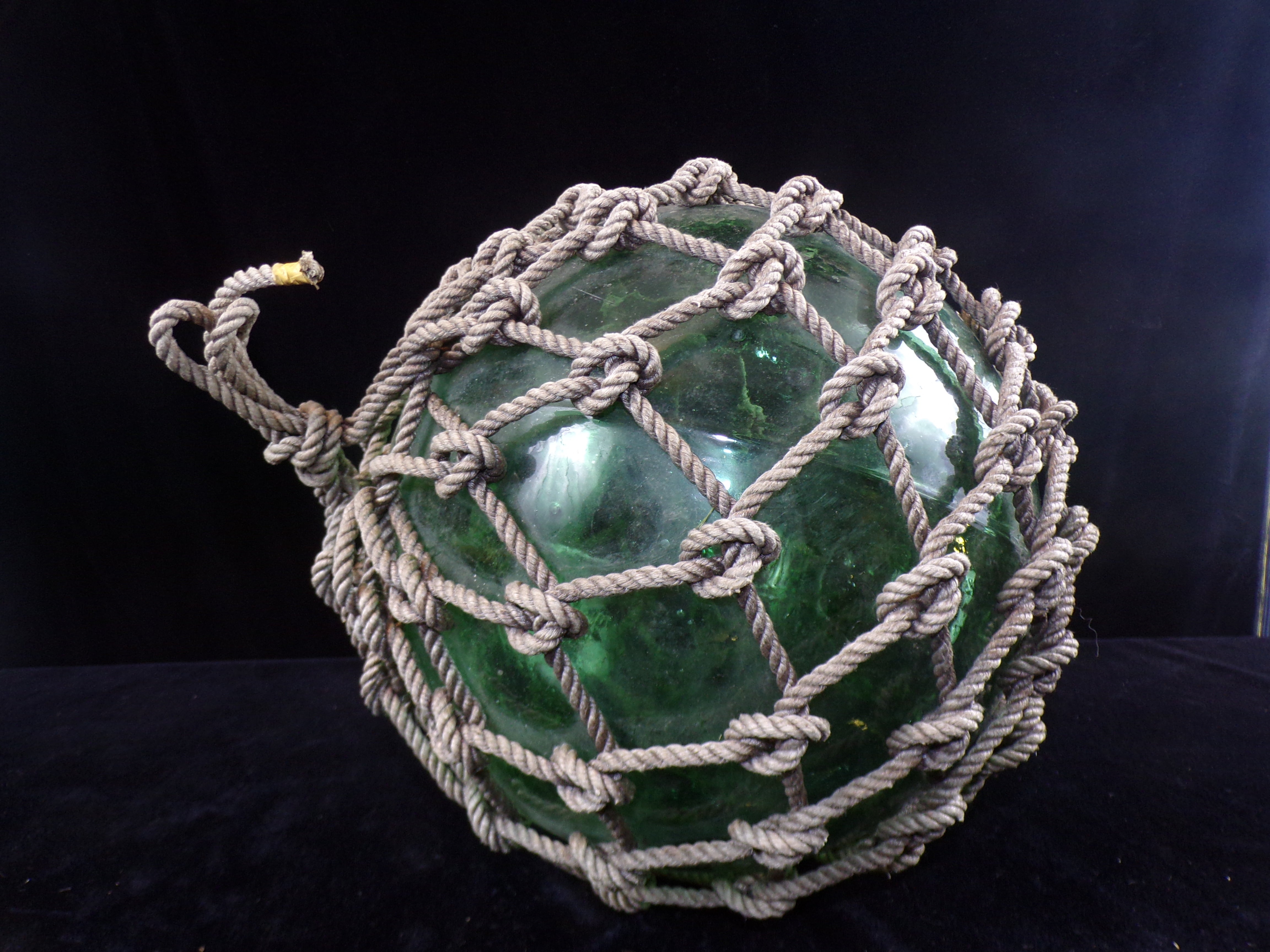 Japanese Glass Fishing Floats - Set of 4 Original Nets