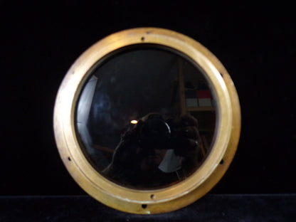 Porthole, Fixed, Brass, 8" Diameter, Smoked Glass