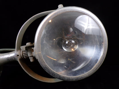 Vintage Half Mile Ray Spotlight, No. 833, Unrestored, Portable Light Company, w/Wiring Sheath