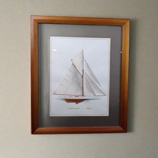 Howard Rogers Framed Ship Art - Vigilant 1893