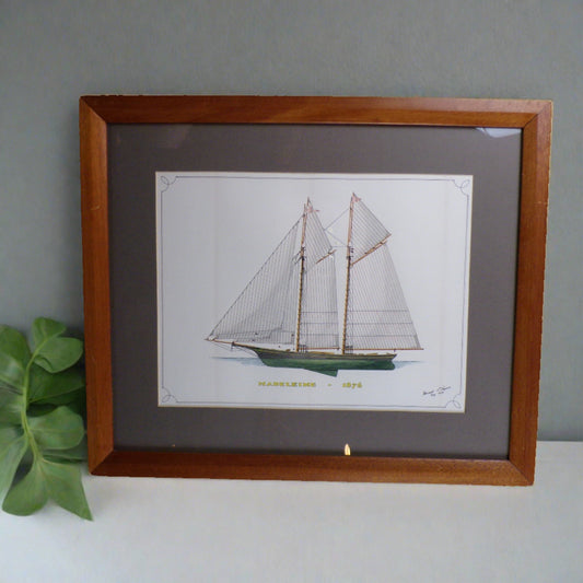 Howard Rogers Framed Ship Art - Madeline 1876