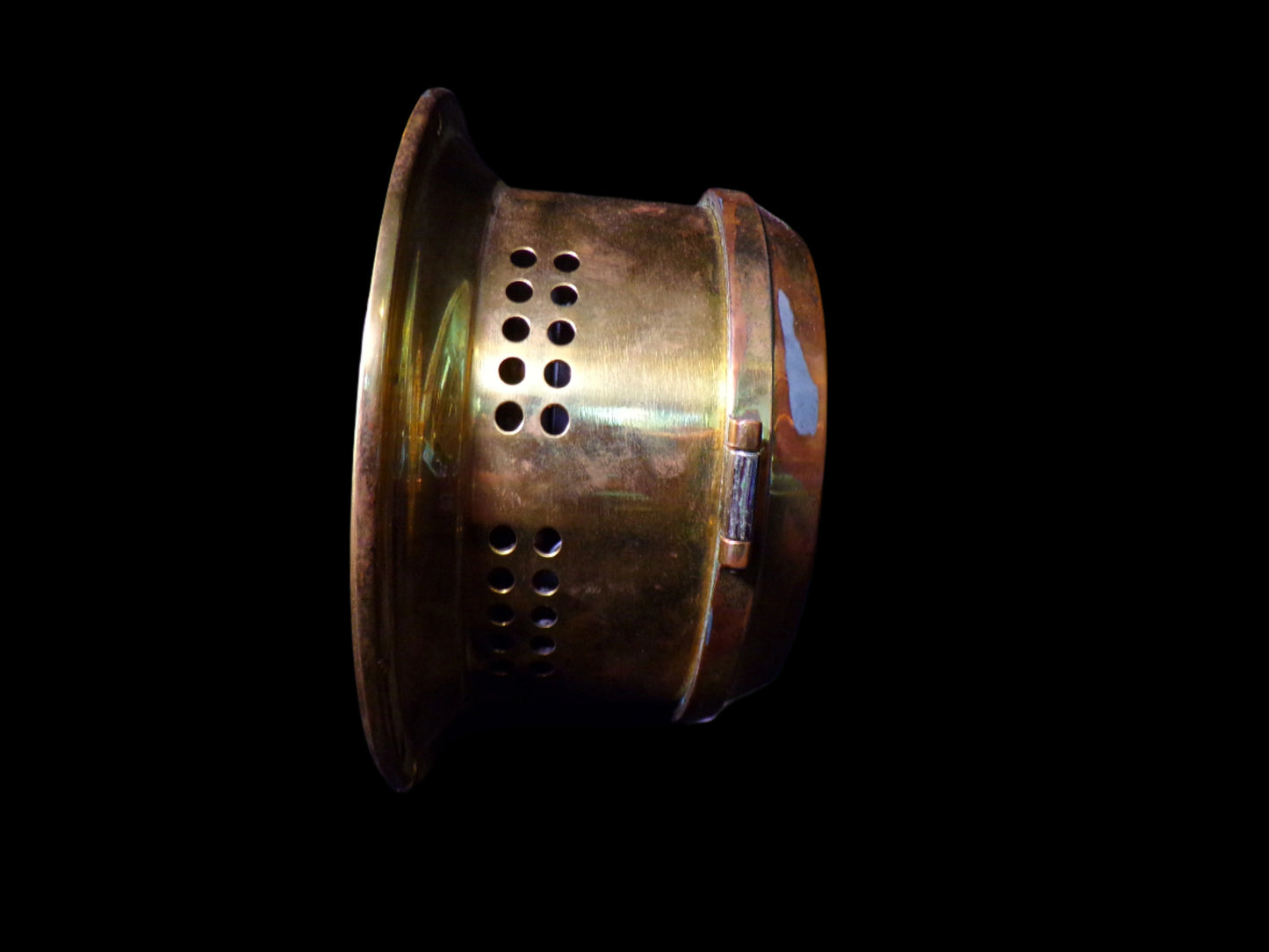 vintage brass ship’s bulkhead clock - Annapolis Maritime Antiques