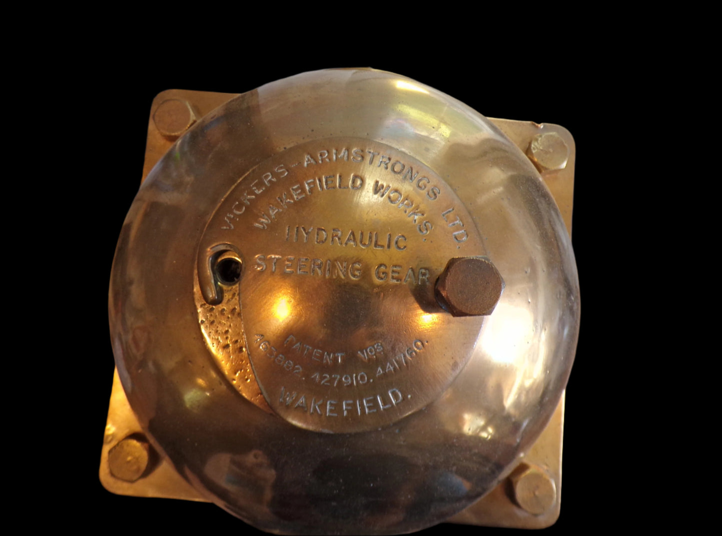 Brass Hydraulic Steering Station, circa early 1900's.