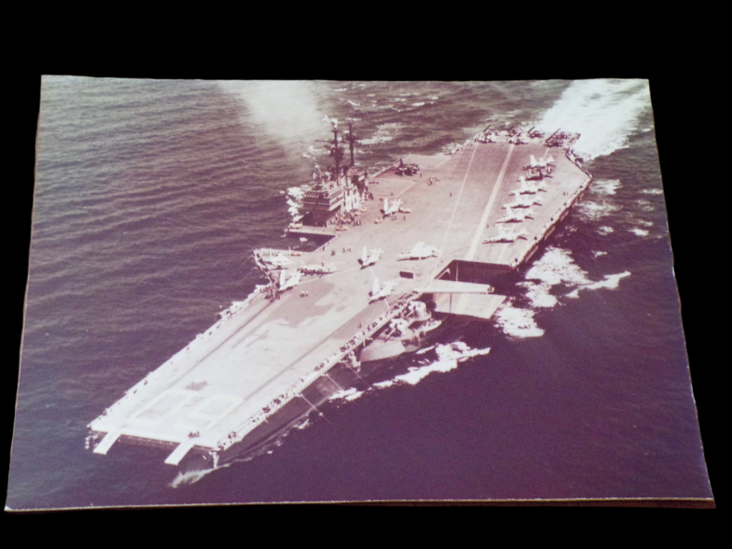Cardboard Mounted Antique Photo of USS Ranger