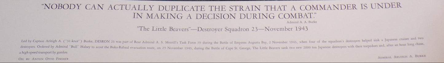 Print of "The Little Beavers"-Destroyer Squadron 23-November 1943 on Luster Paper