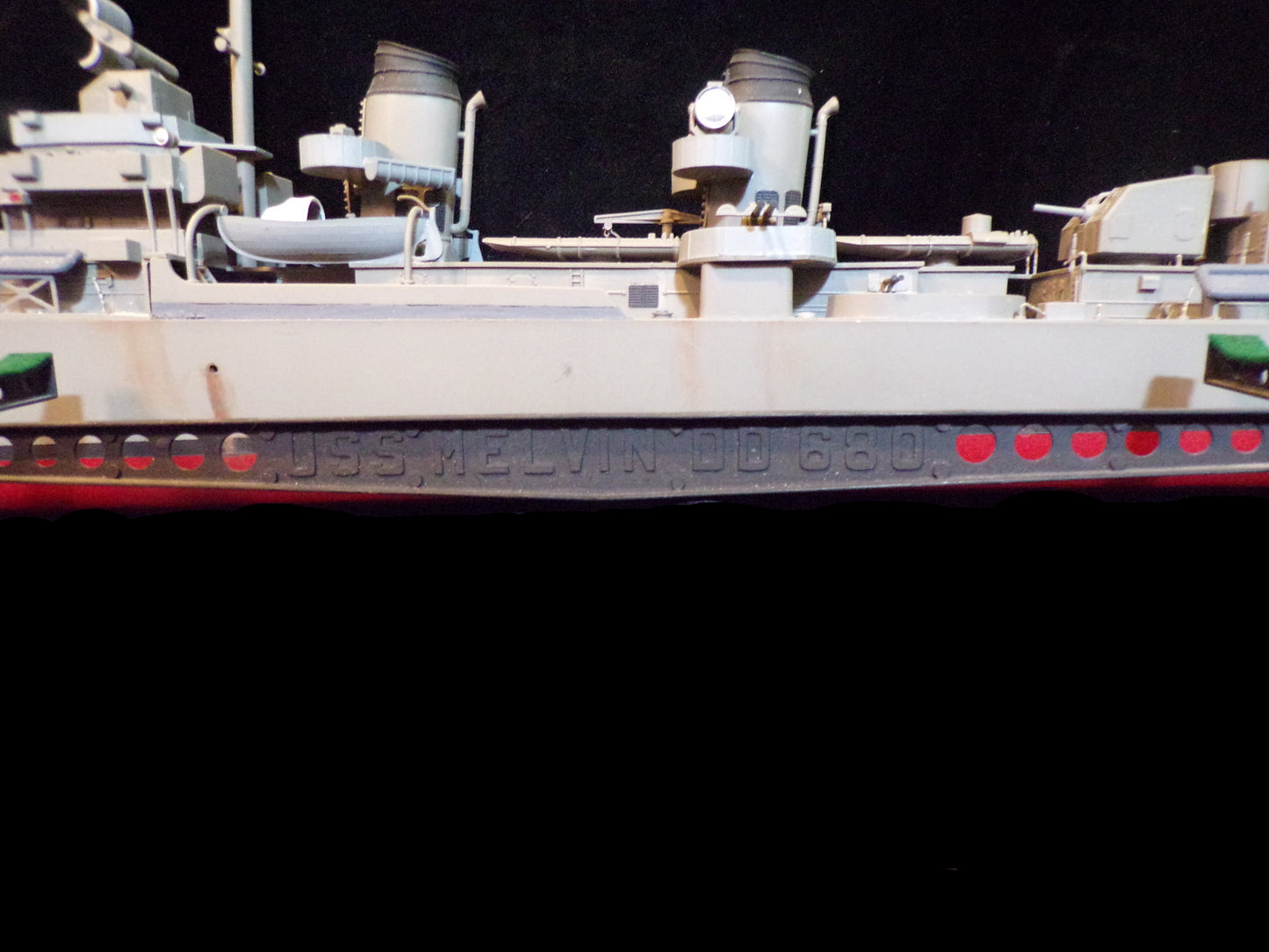 USS Melvin DD-680 Fletcher-Class Destroyer Scale Model – WWII Naval Collectible - Annapolis Maritime Antiques