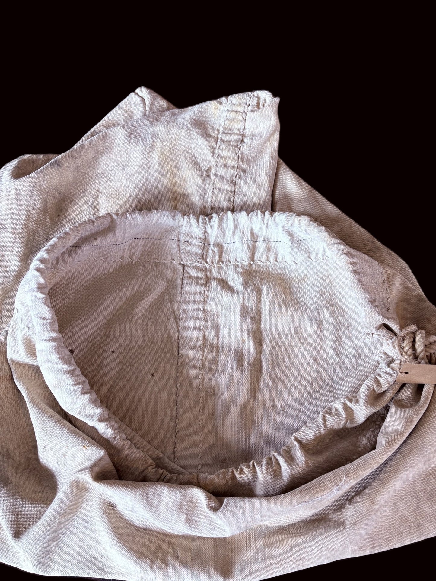 Vintage Ship Quarter Deck Life Ropes Bag - Annapolis Maritime Antiques