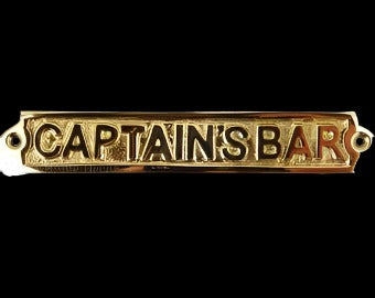 "Captain's Bar" Plaque