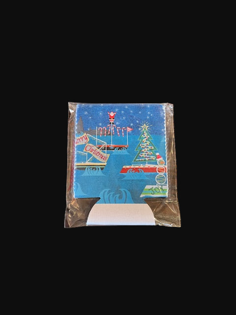 Christmas Sailboat Drink Koozie