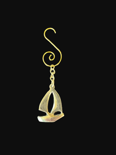 Brass Sailboat Ornament