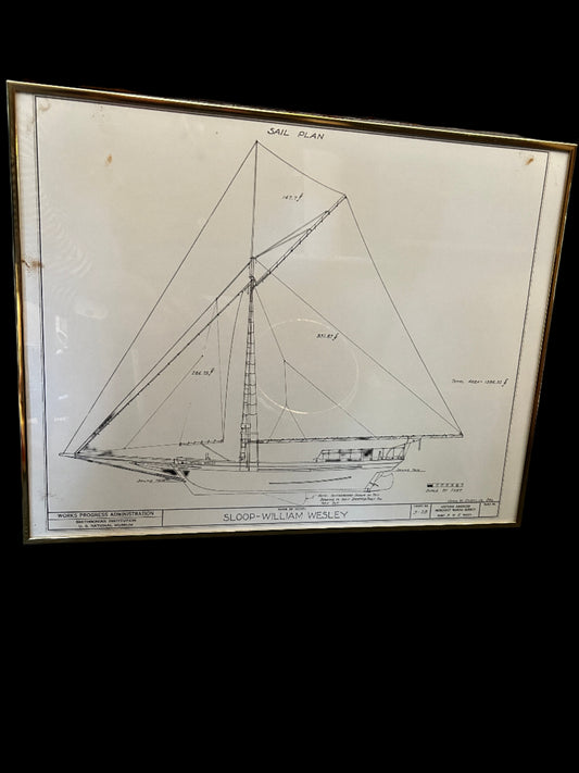 Line Drawing - Sloop - William Wesley - Sail Plan