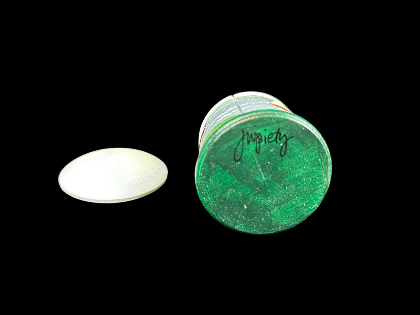 Small Hand Painted Wooden Round Box