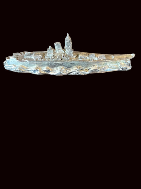Antique Paperweight Battleship Yamato, Imperial Japanese Navy