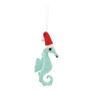 Santa Seahorse Ornament