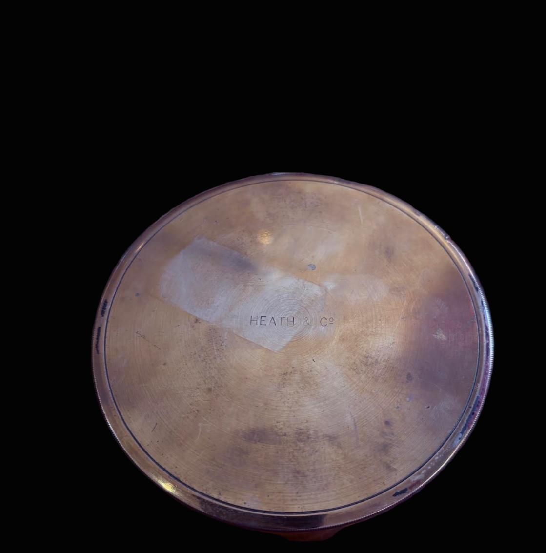 Heath & Co. Brass Sextant Component with Case Lid