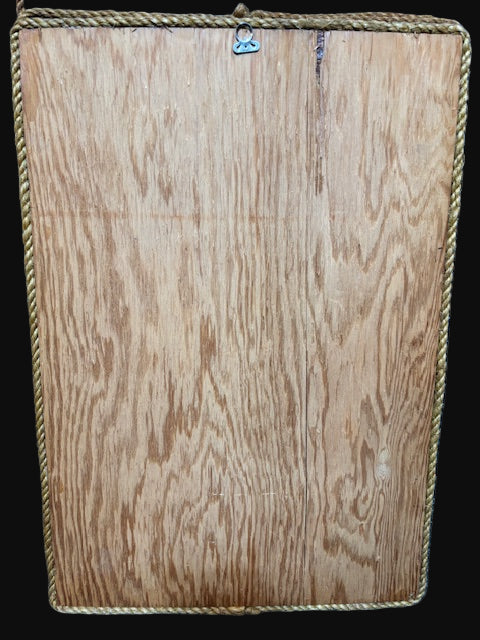 #U.S. Navy Recruitment Plaque – “Sky Ships” Airship Poster on Wood with Rope Trim