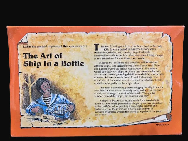 Providence Ship in a Bottle Kit – Woodkrafter Kits Model 201 – Sealed (1984) - Annapolis Maritime Antiques