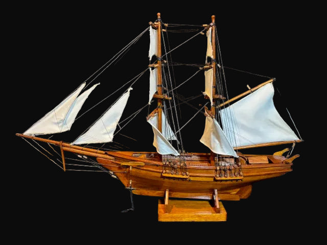 Handcrafted Wooden Sailing Ship Model – Age of Exploration Style – Decorative Nautical Display - Annapolis Maritime Antiques