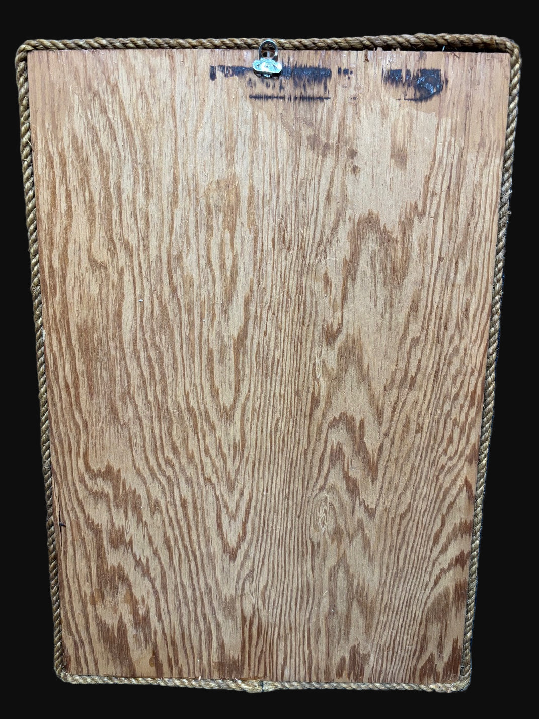 #U.S. Naval Aviation Recruitment Poster Reproduction – Wood Plaque with Rope Trim