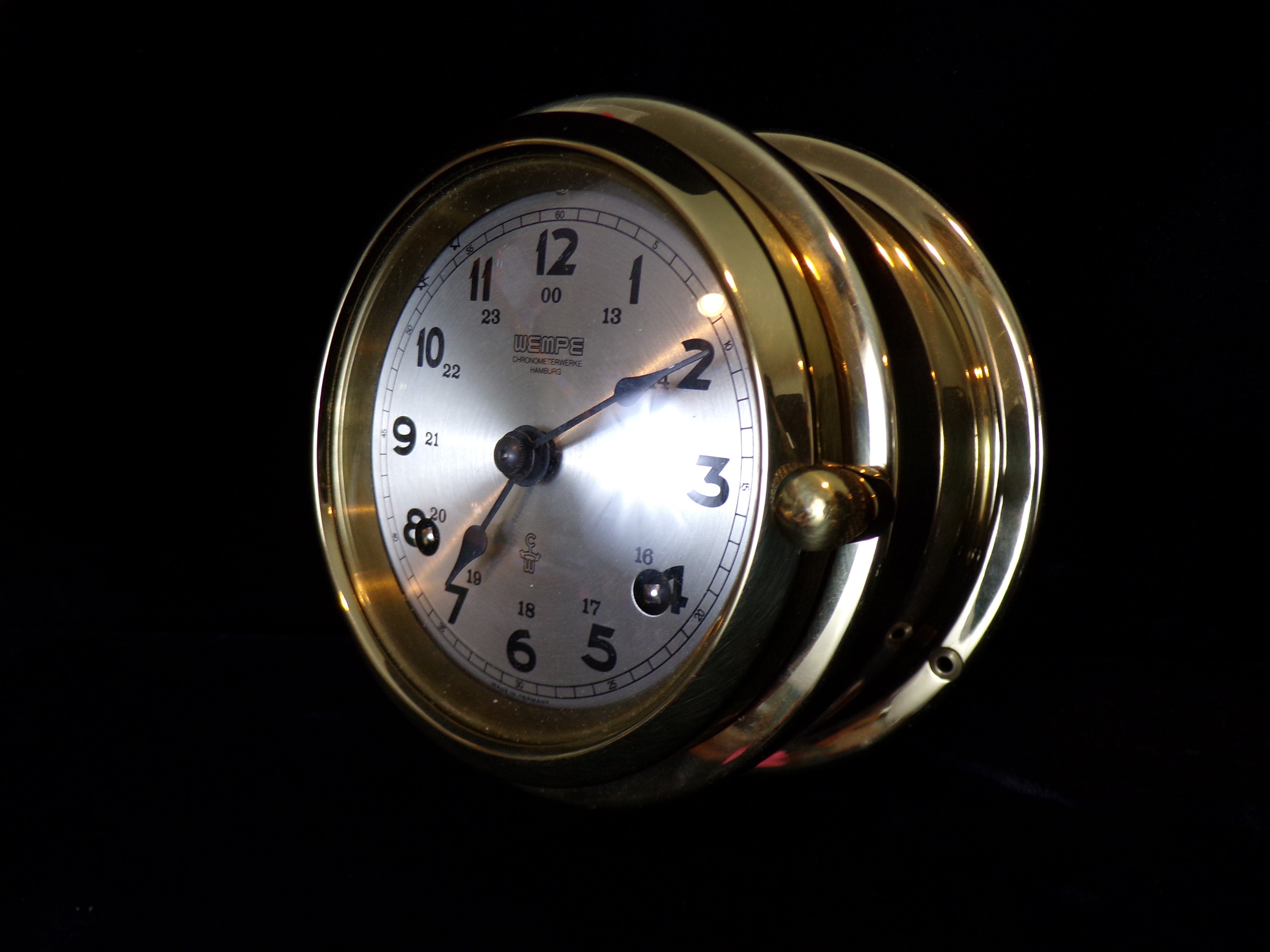 Wempe Ship's Bell Clock - Rare! – Annapolis Maritime Antiques
