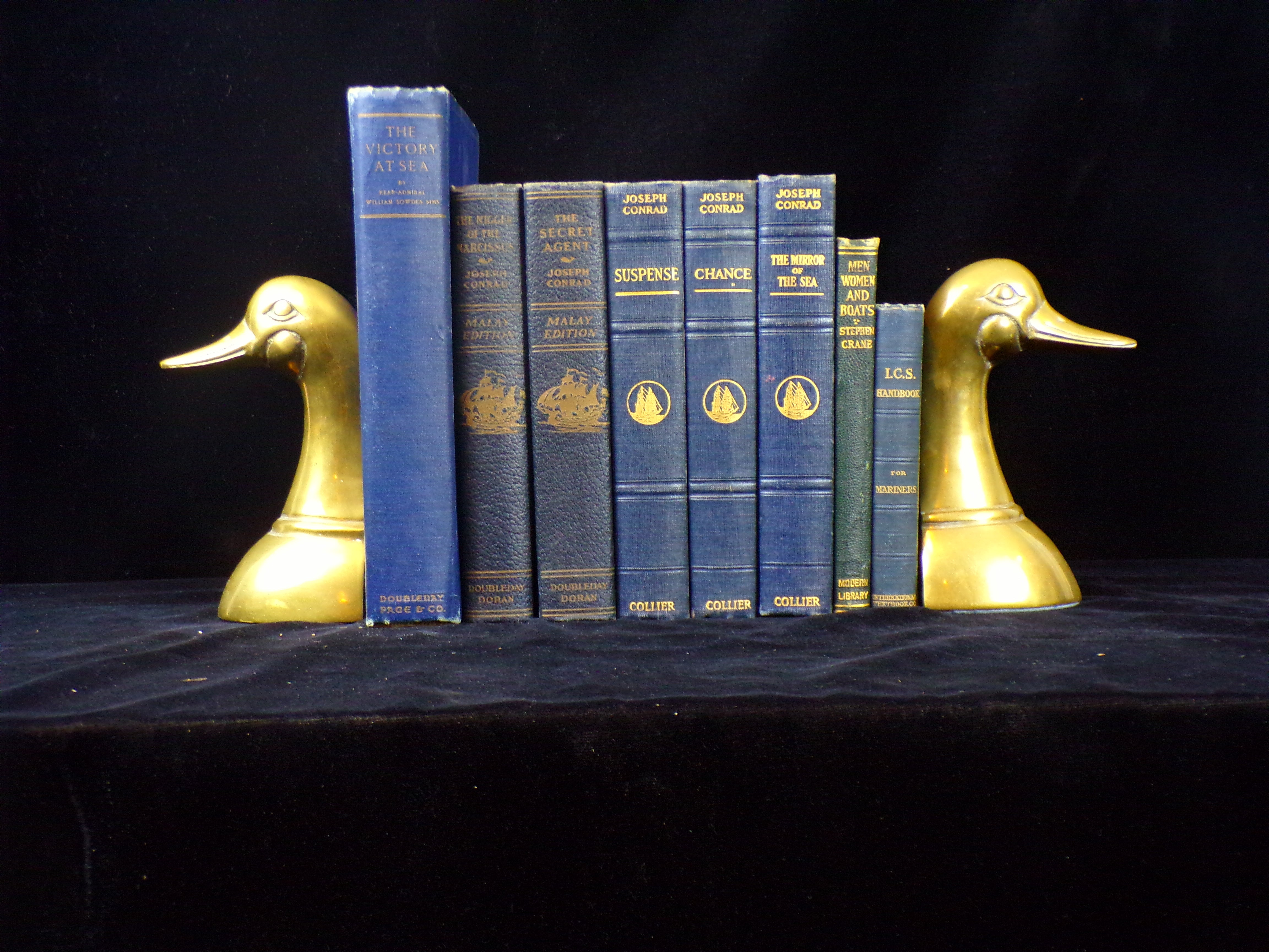 Brass Duck Head Bookend, Leonard Solid Brass Collection - Ruby Lane