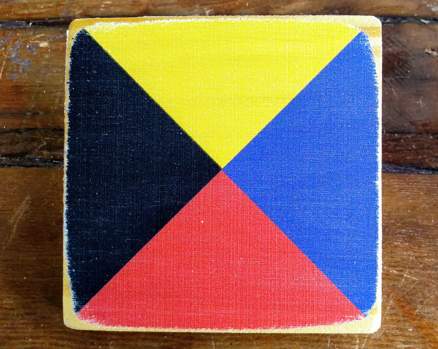 Coasters Custom Made Signal Flags - Alphabet, wood w/cork base - Annapolis Maritime Antiques