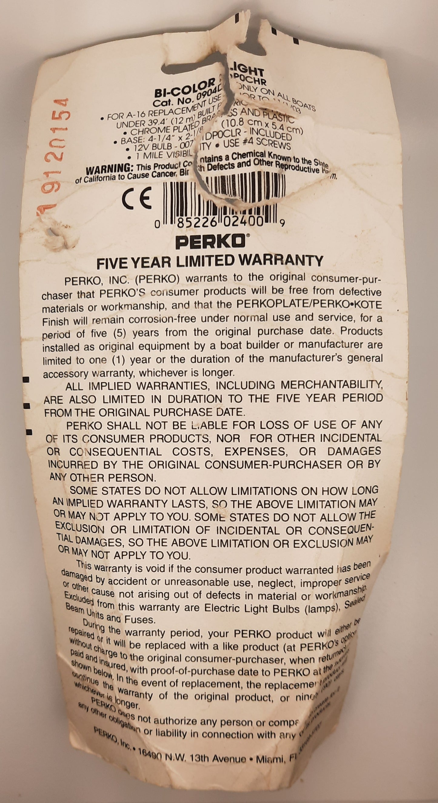 PERKO Bi-Color Navigation light