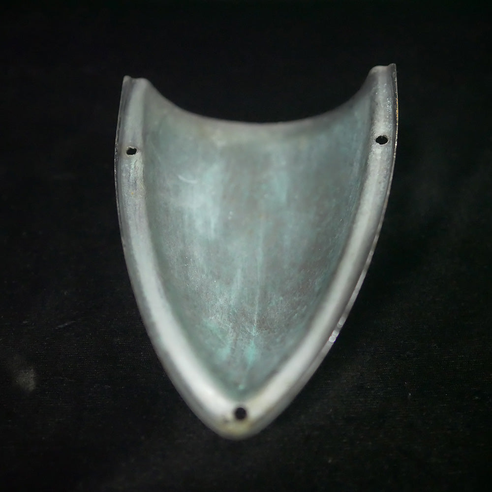 Bottom of 6" polished chrome ventilator.