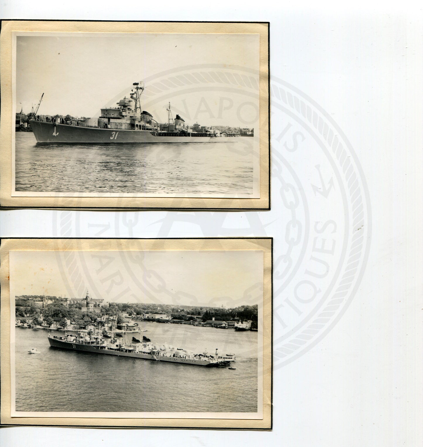 Official U.S. Navy photo of Soviet warship - Annapolis Maritime Antiques