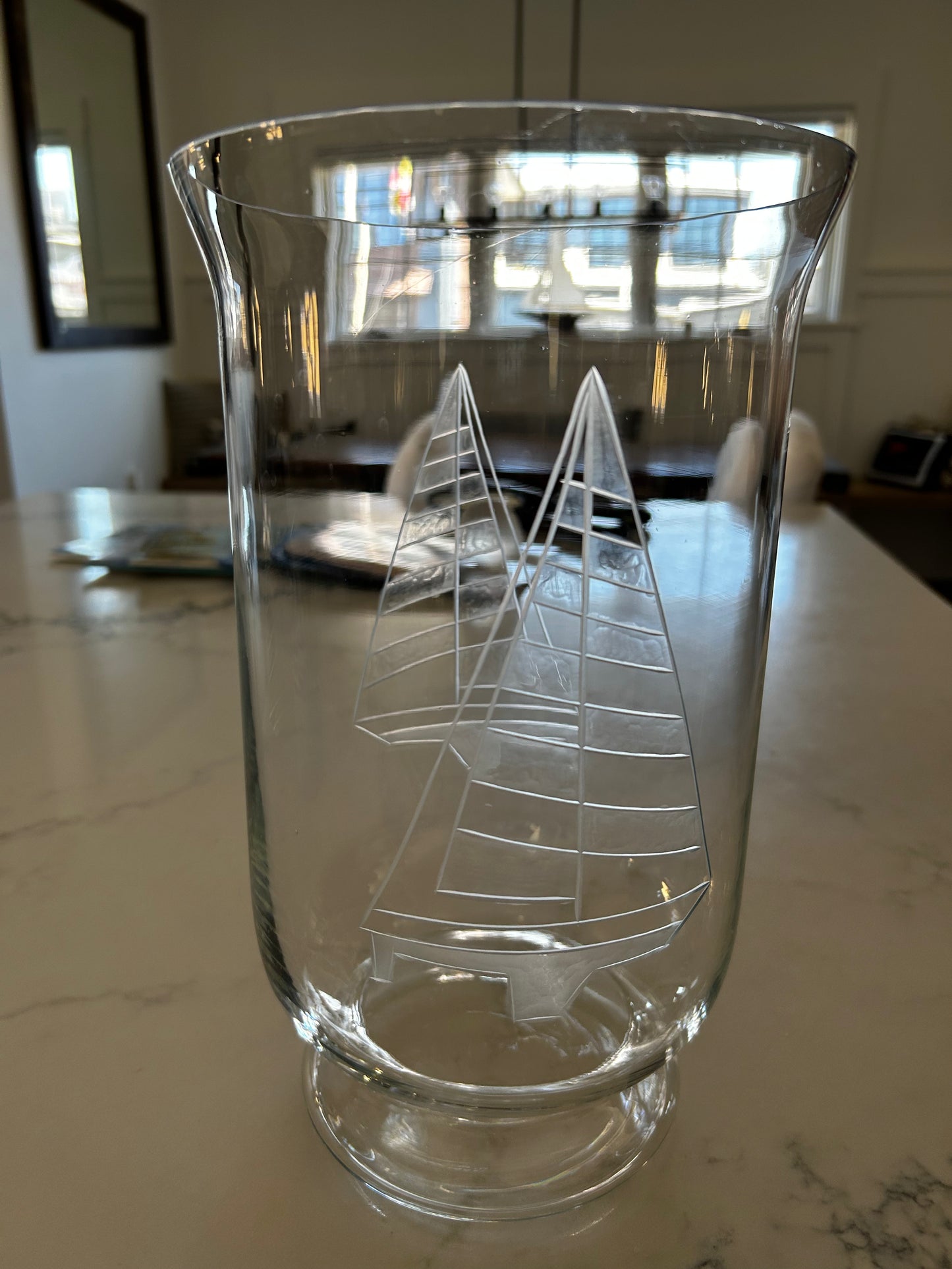 Large Glass Candleholder