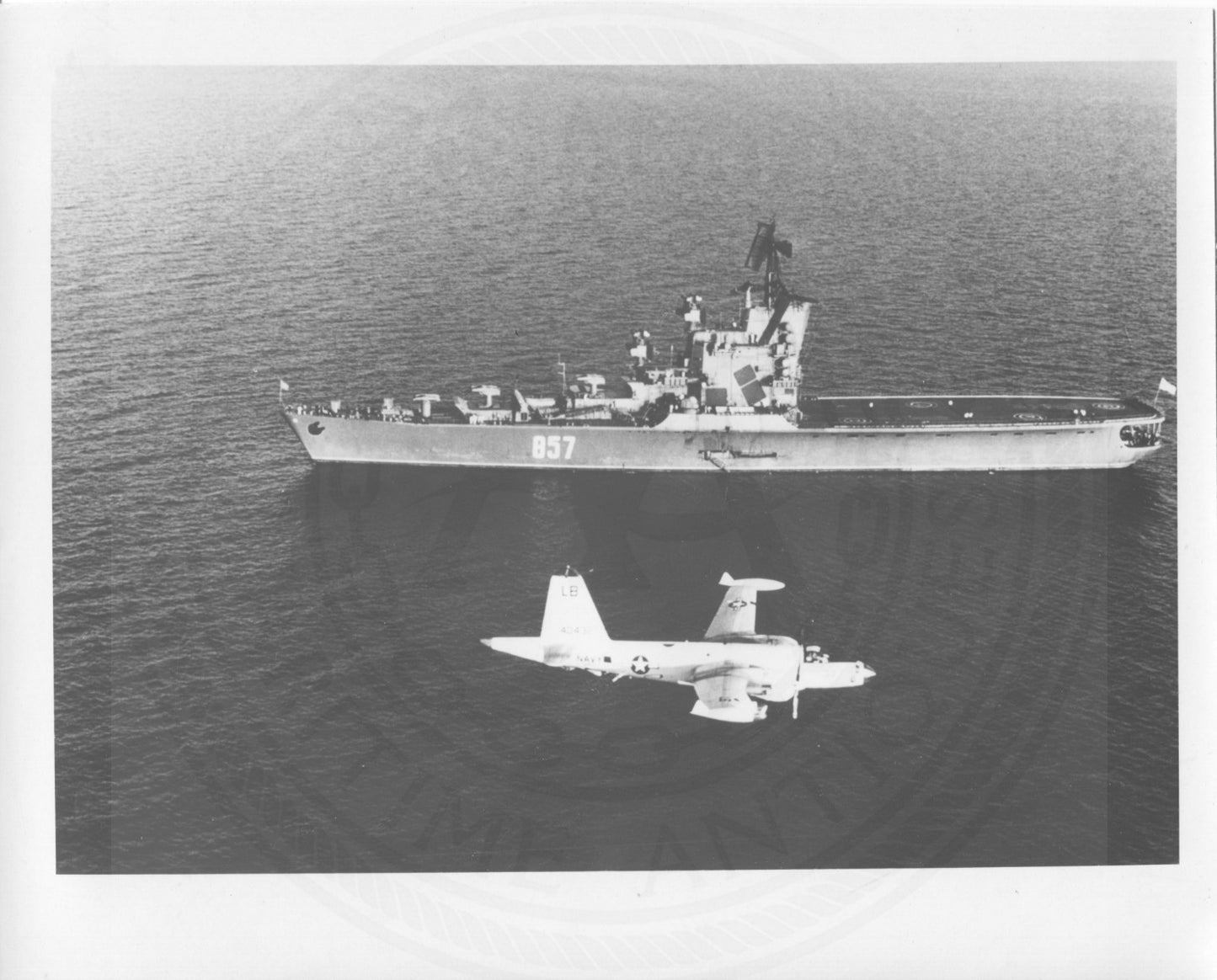 Official U.S. Navy photo the Soviet missile cruiser Moskva class - Annapolis Maritime Antiques