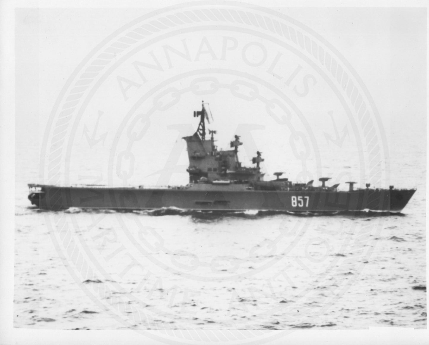 Official U.S. Navy photo the Soviet missile cruiser Moskva class - Annapolis Maritime Antiques