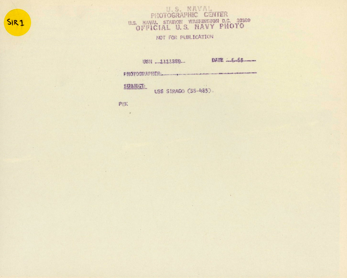 USS Sirago (SS-485) Submarine