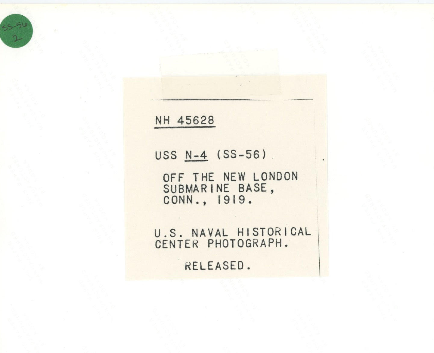 USS N-4 (SS-56) Submarine