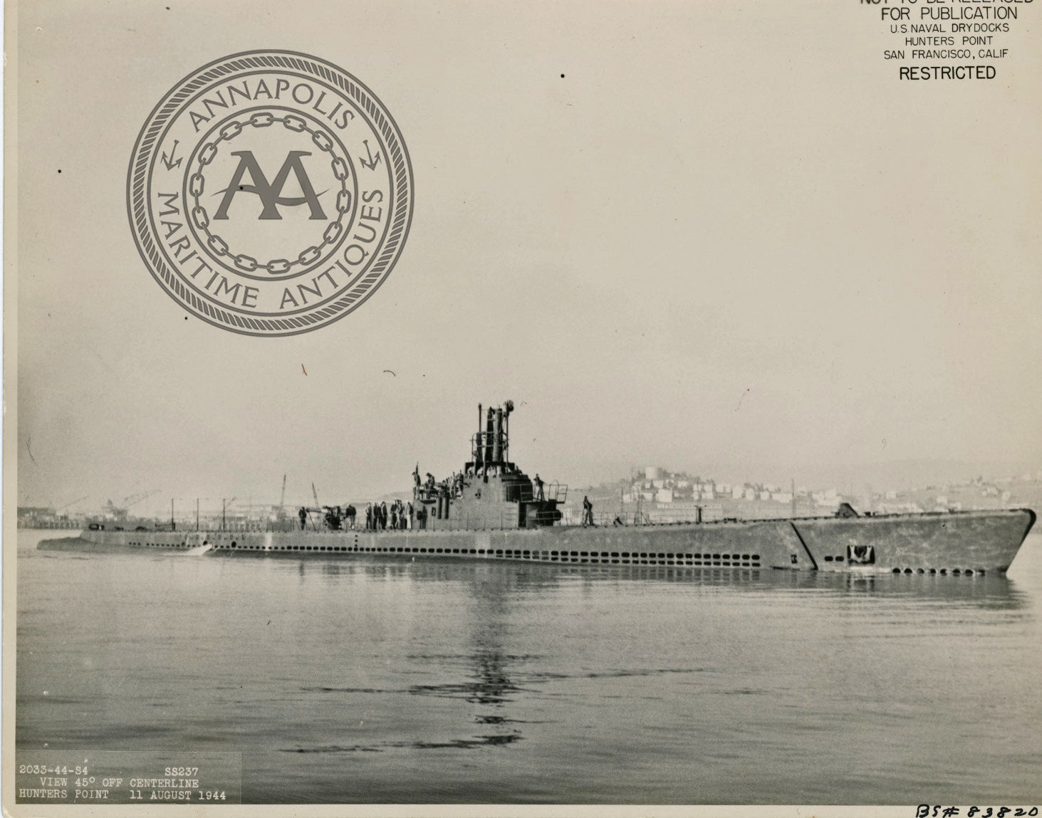 USS Trigger (SS237) Submarine Annapolis Maritime Antiques