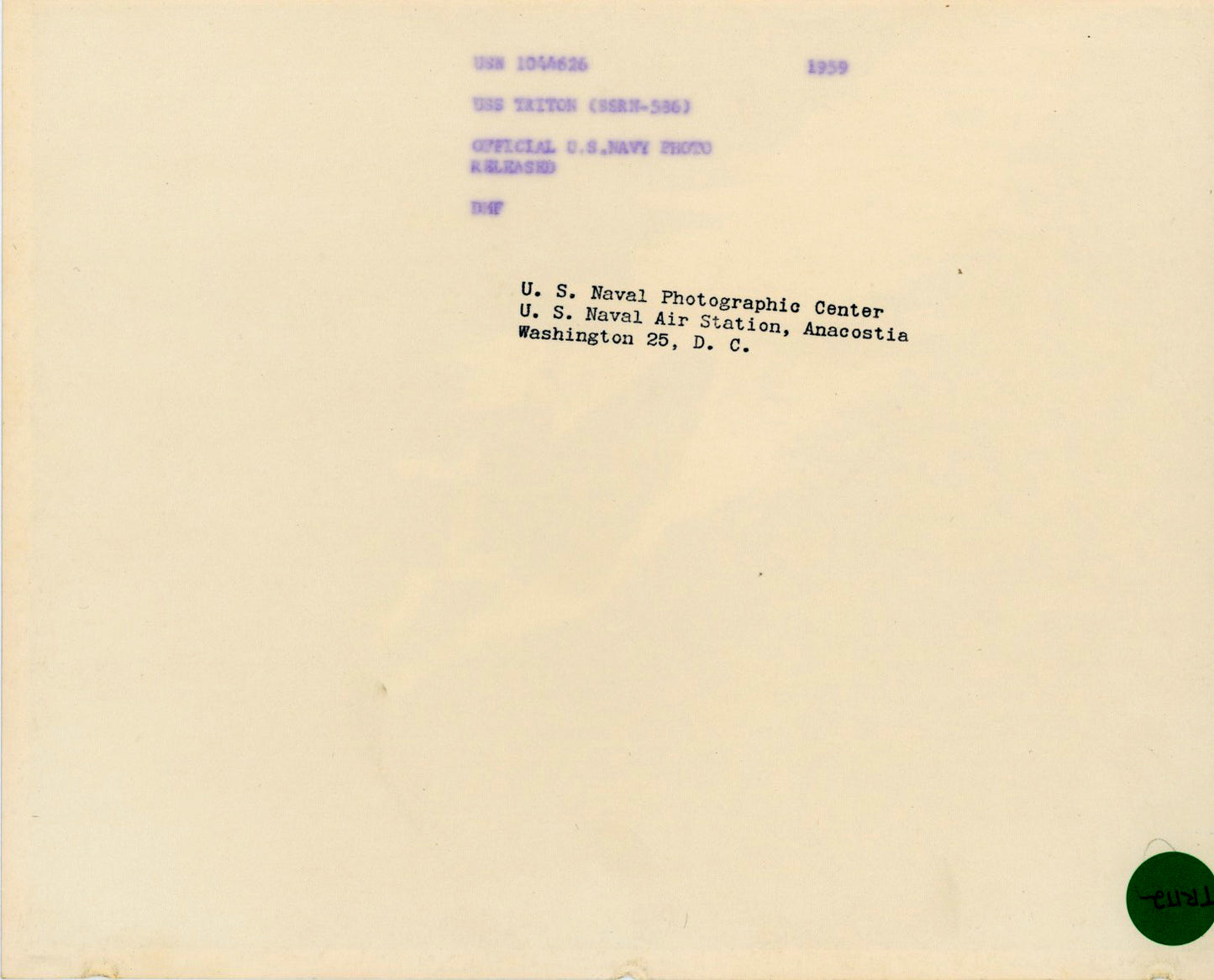 USS Triton (SSBN-586) Submarine