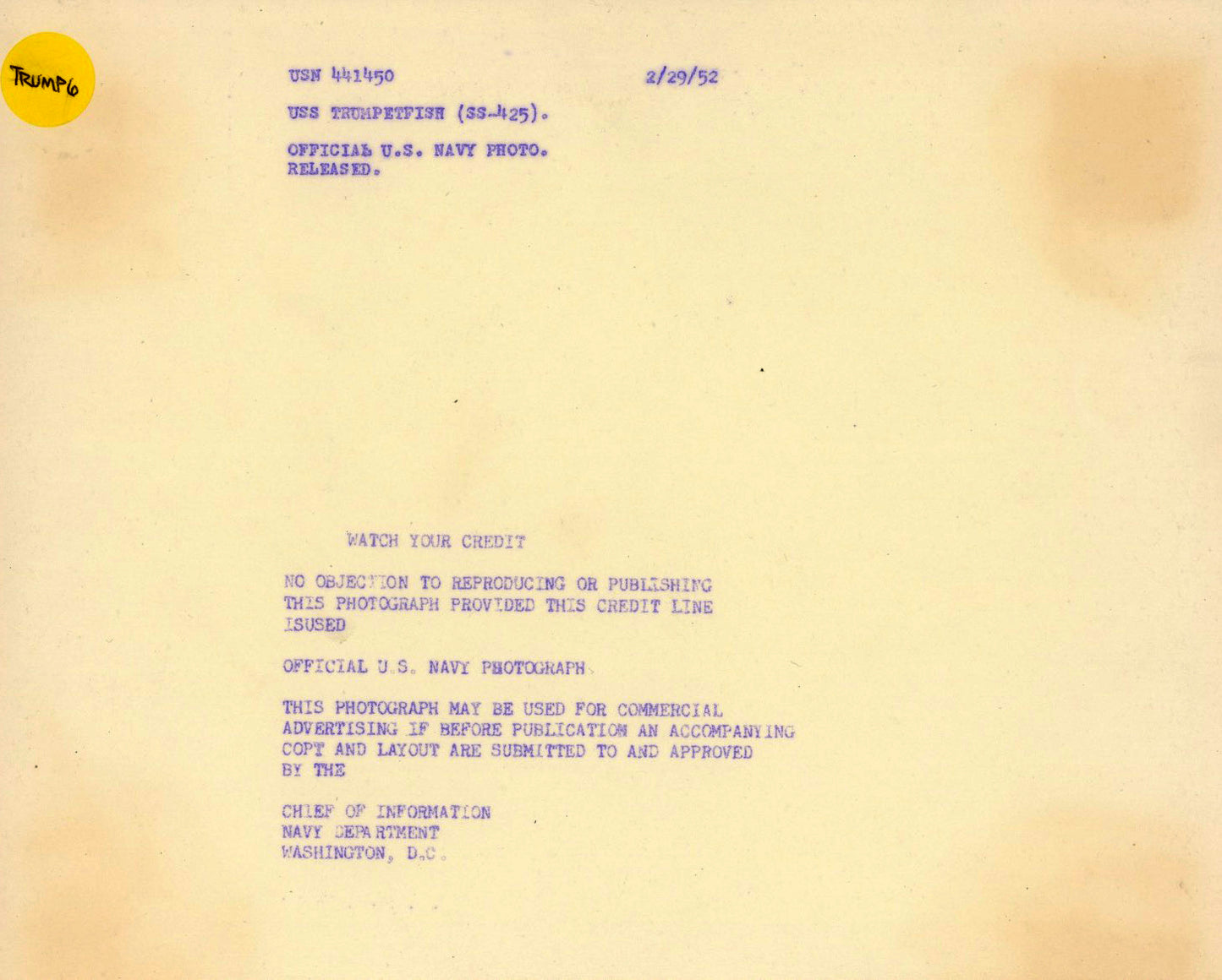 USS Trumpetfish (SS-425) Submarine