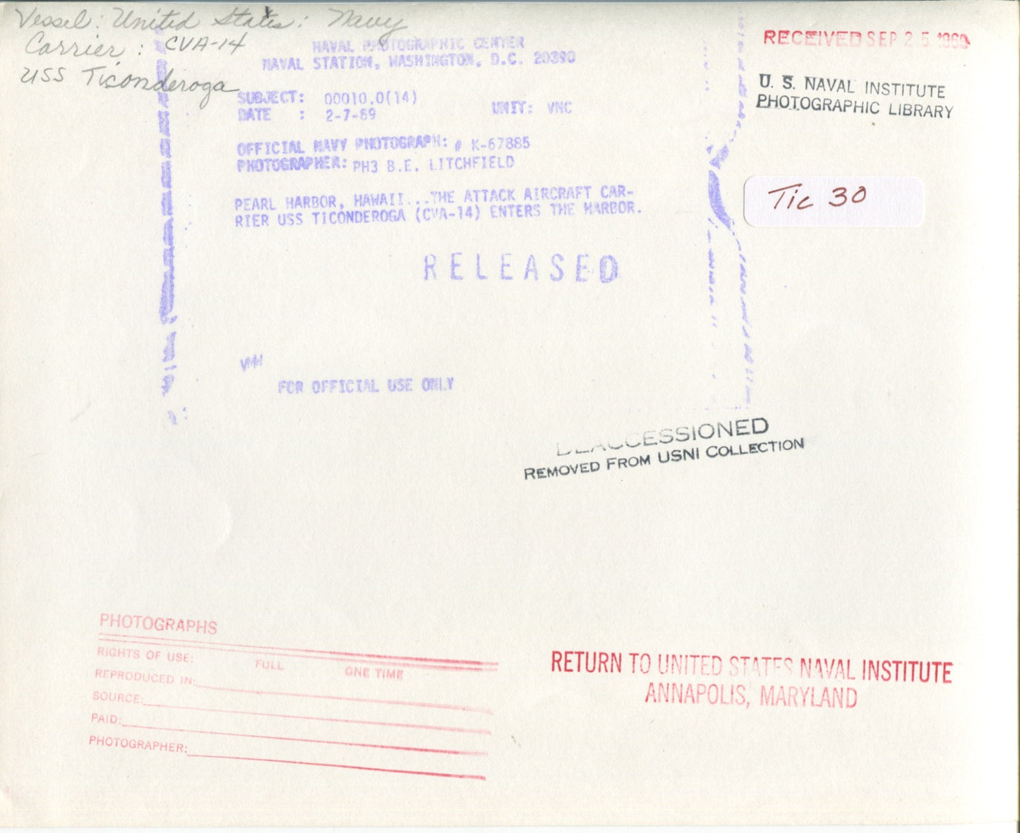 USS Ticonderoga (CV-14) Aircraft Carrier