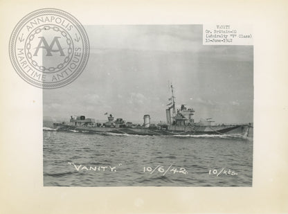 British and Canadian Admiralty "V" Class Destroyers (B)
