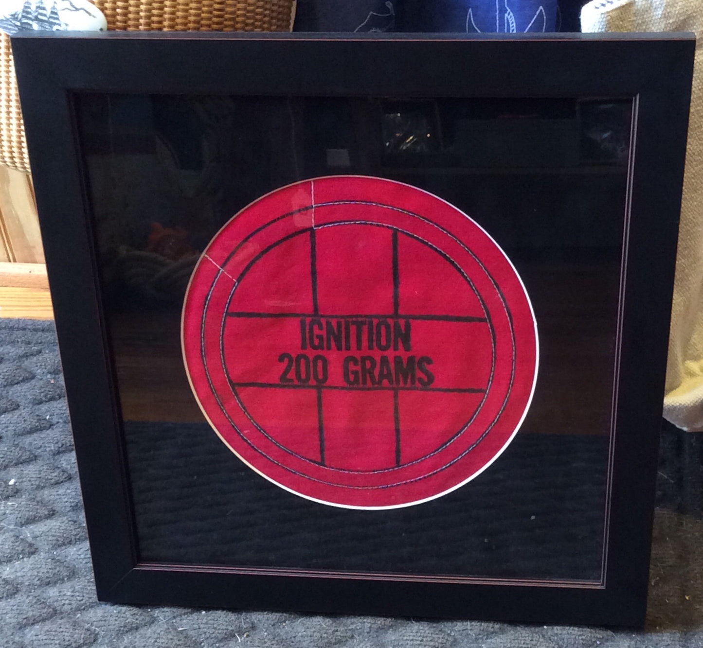 Framed Gun Powder Primer Bag - Annapolis Maritime Antiques