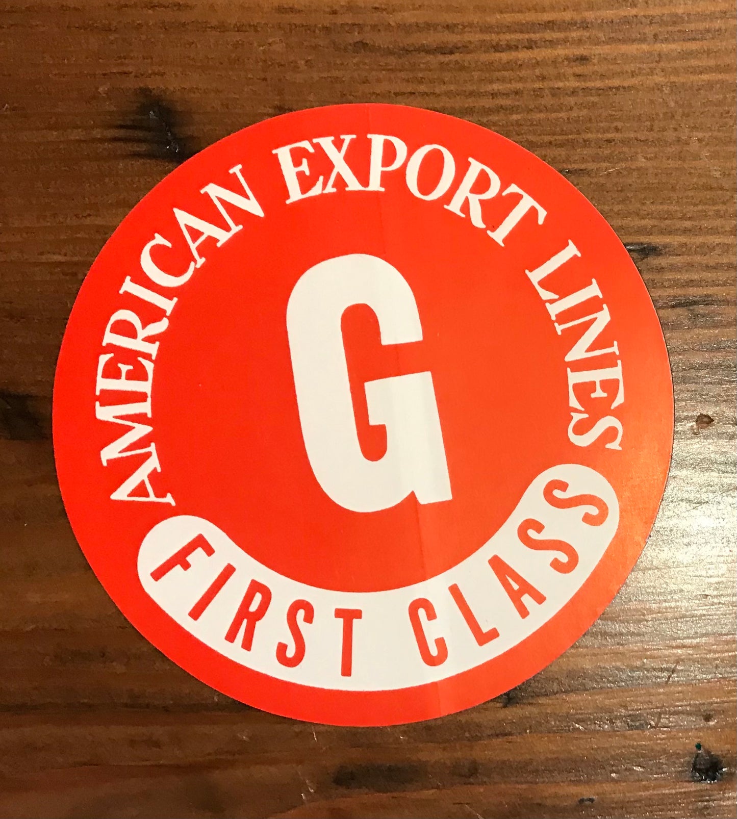 Stickers - American Export Lines First Class, G - Annapolis Maritime Antiques