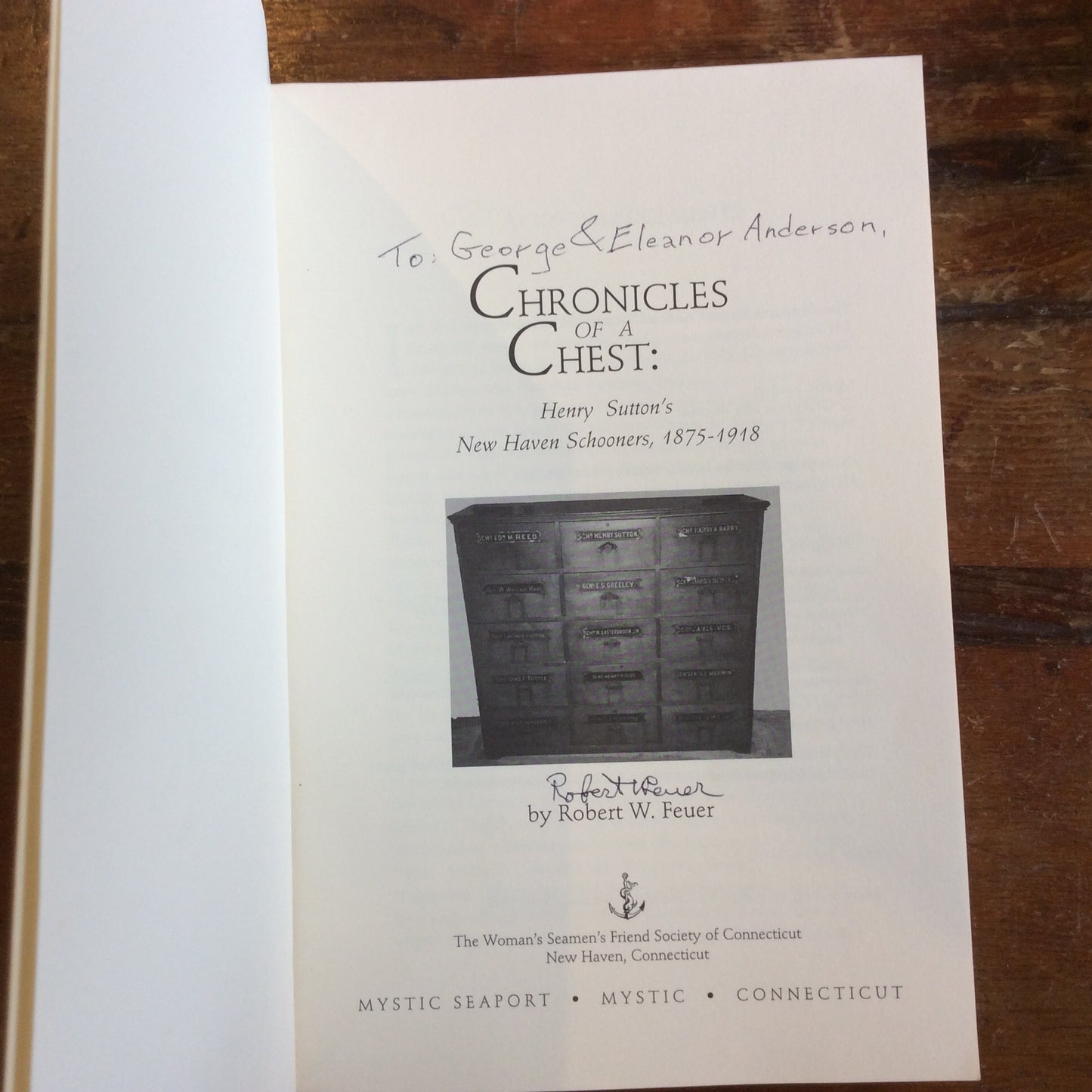 Book, "Chronicles of a Chest: Henry Sutton's New Haven Schooners 1875-1918" Signed copy