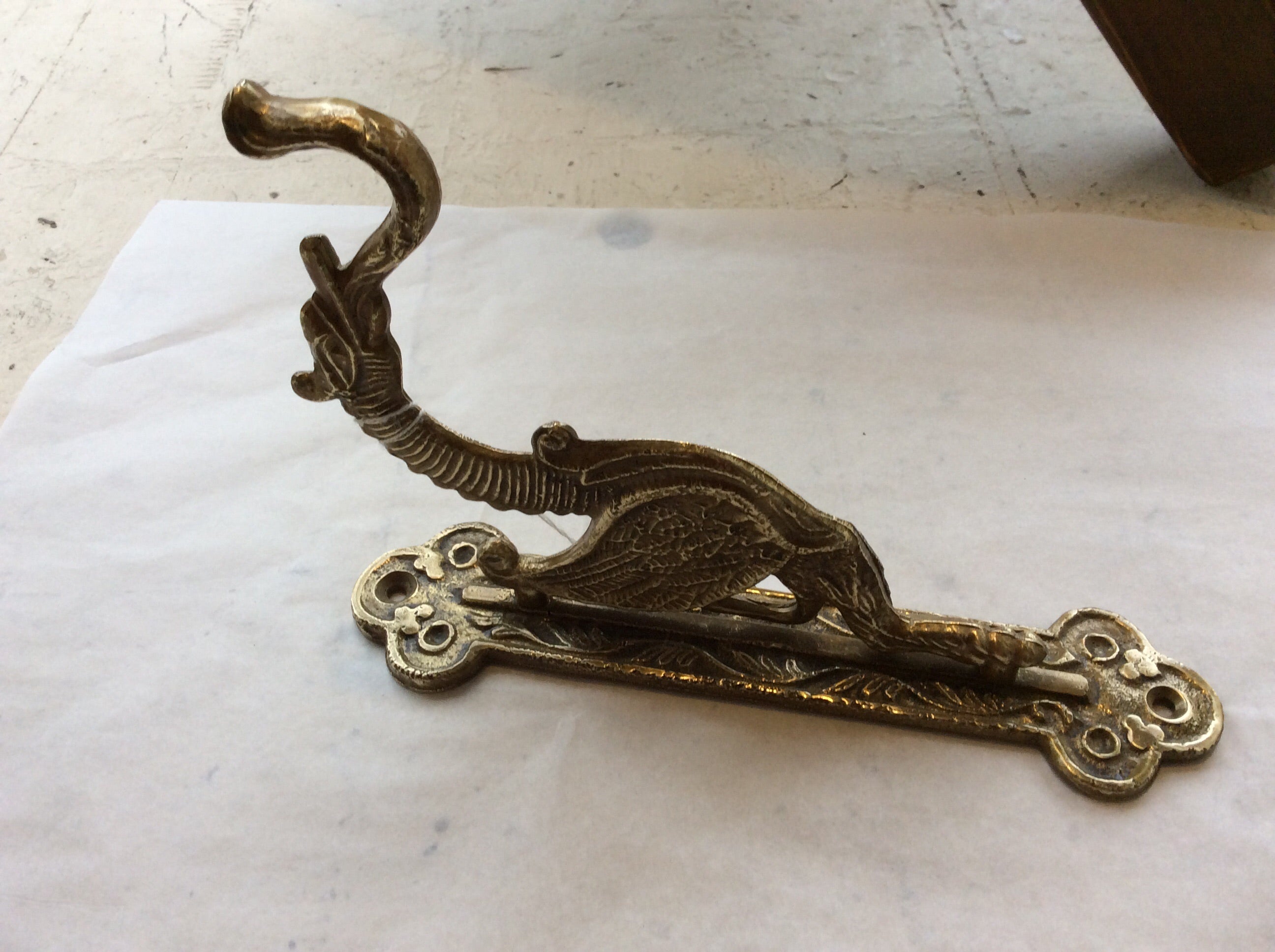 VINTAGE BRASS WHALE Hook Nautical Wall Hanging Coat Hook Mid Century £21.28  - PicClick UK
