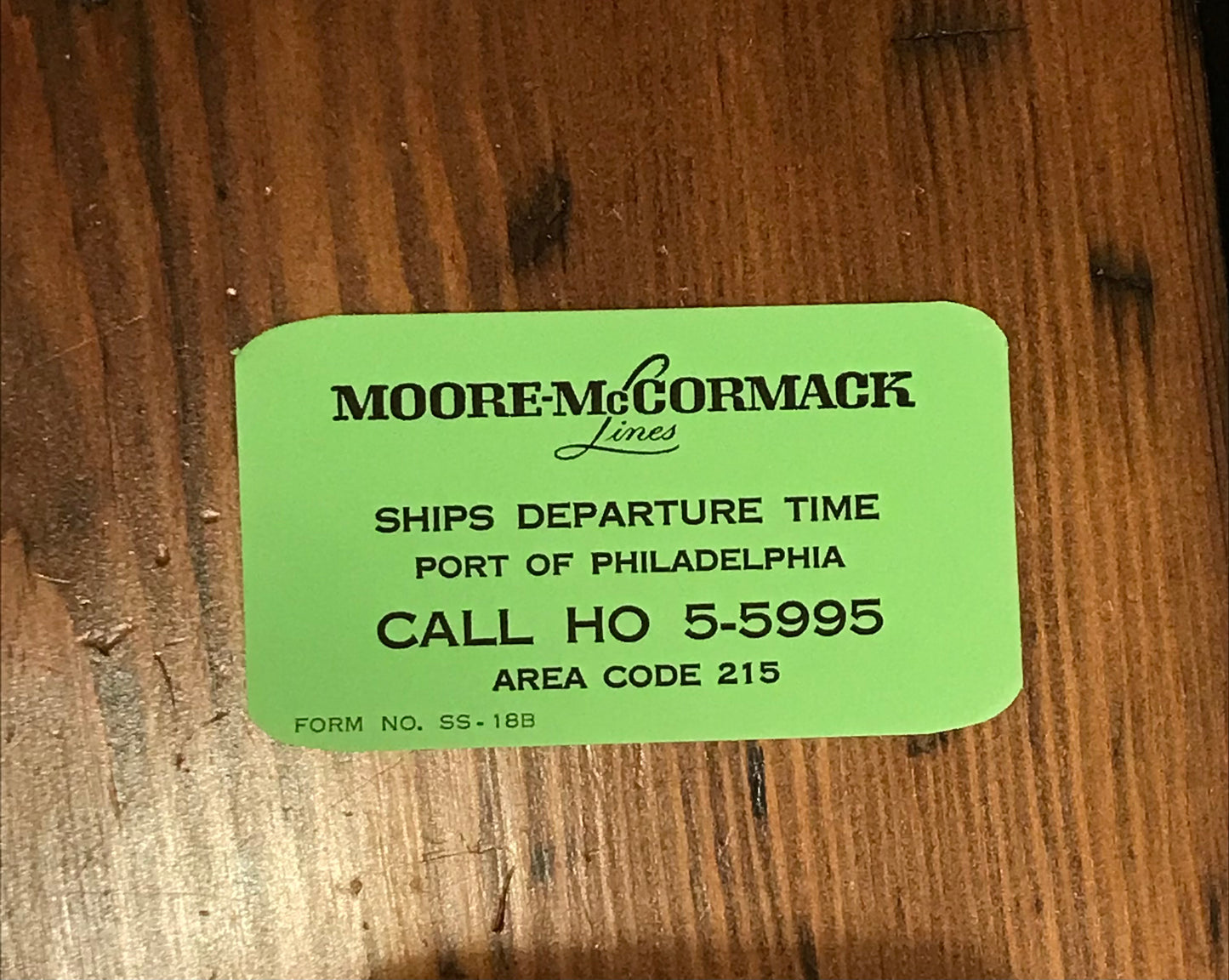 Moore McCormack Lines Cards, assorted ports