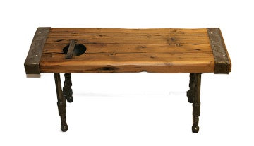 Bench, Small, WWII Liberty ship hatch cover - Annapolis Maritime Antiques