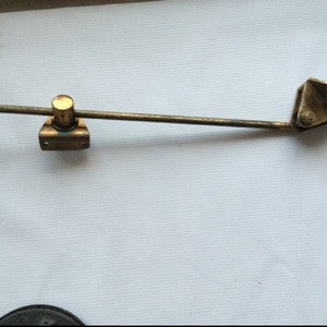 Latch window sliding, brass, 12 inch - Annapolis Maritime Antiques