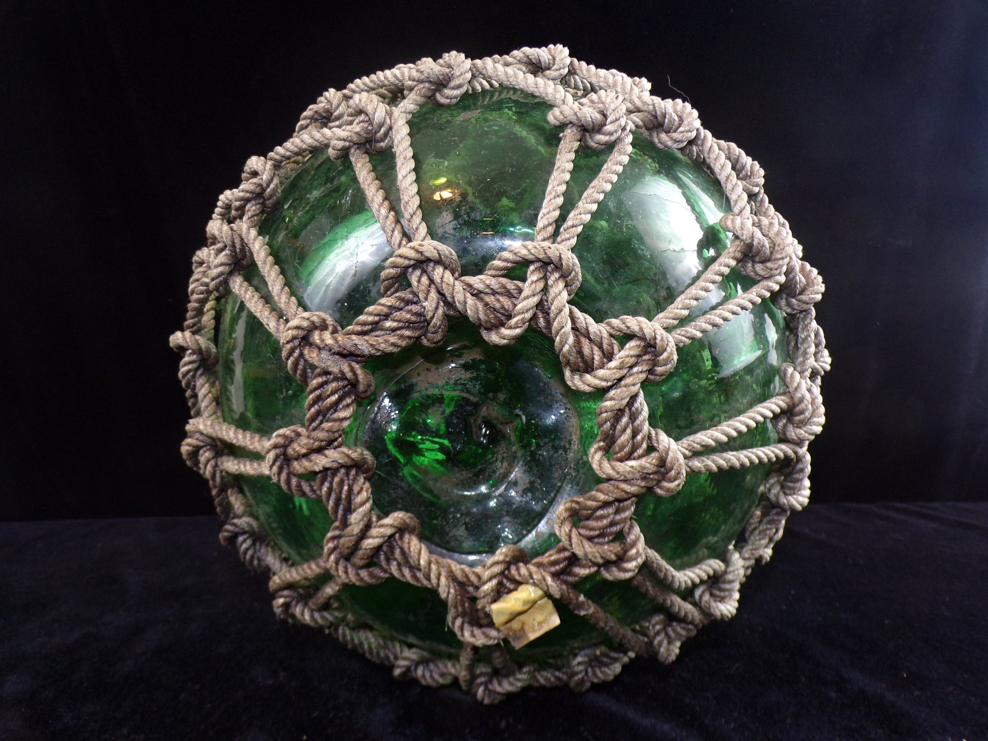 c. 1947 Round Blown Glass Fishing Fish Net Float about 5 Pat. No. 2433399  NW 2 - Siprem