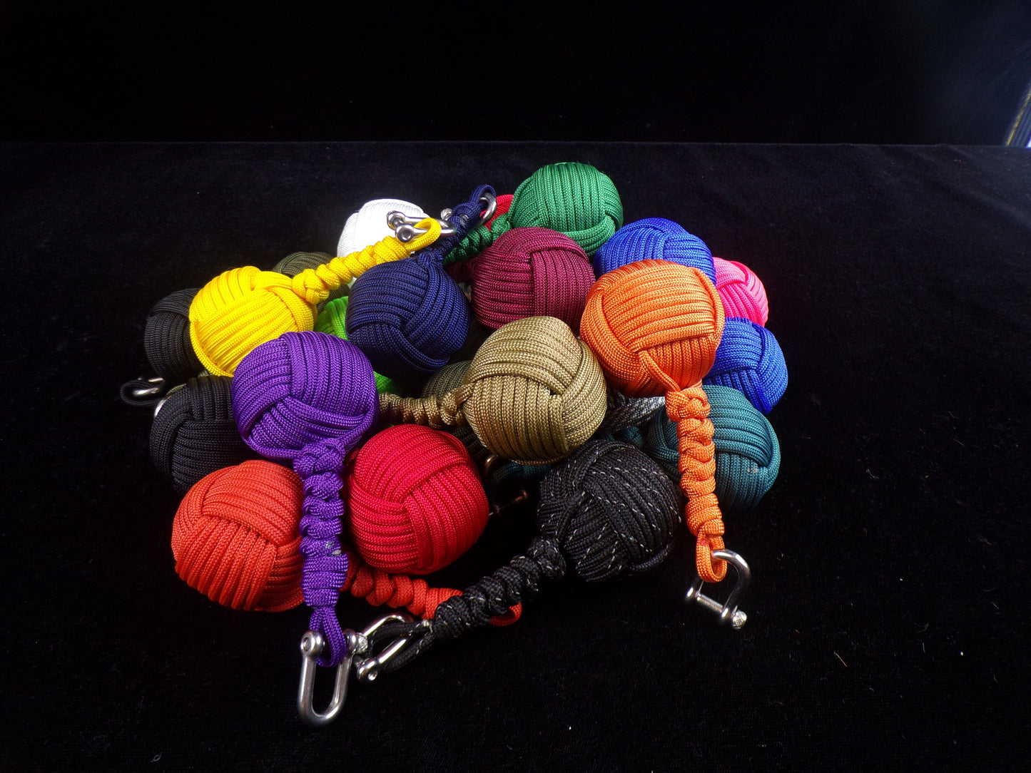 Monkey Fist Keychain, Paracord, Assorted Colors, Handtied