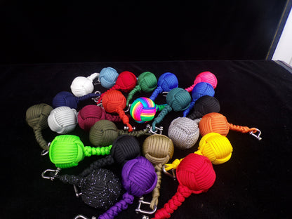 Monkey Fist Keychain, Paracord, Assorted Colors, Handtied