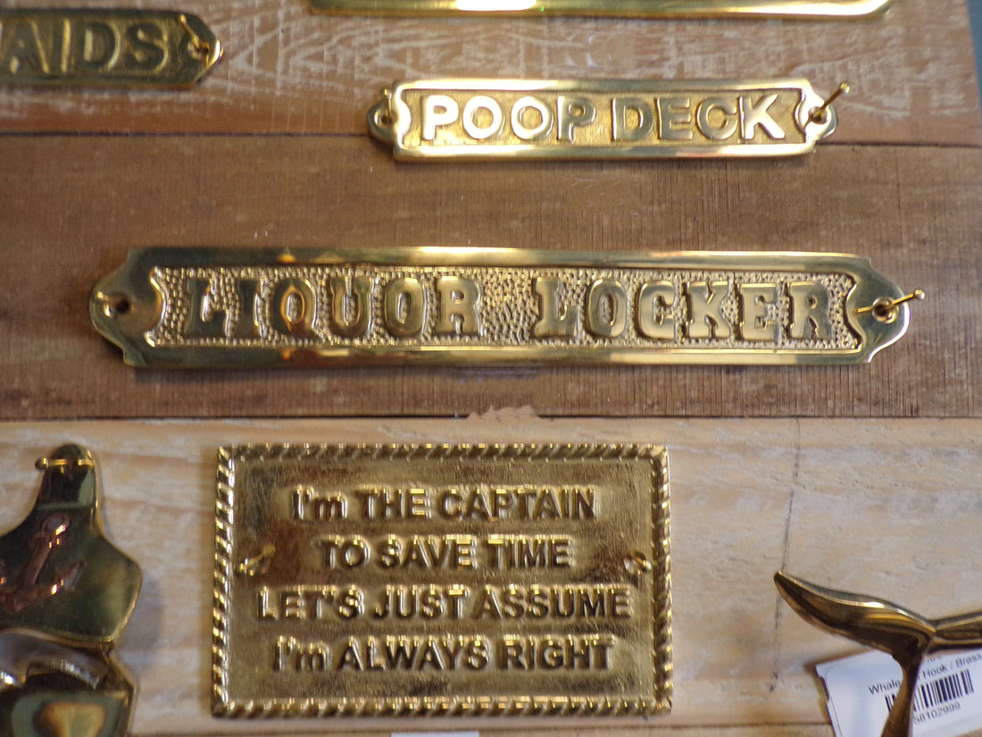 "Liquor Locker" Sign Annapolis Maritime Antiques